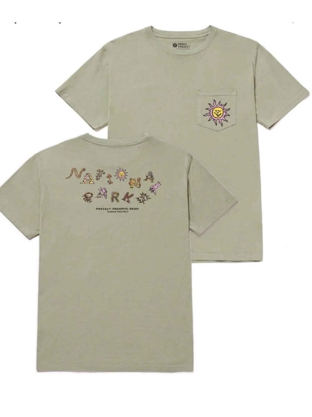NWOT Parks Project National Parks 90s Doodle Tee Size Small